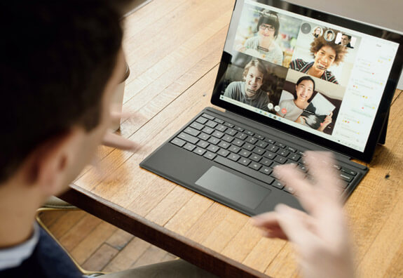 student on laptop