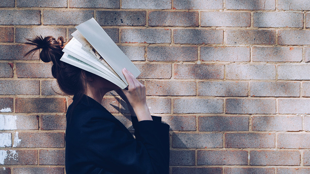 student with book